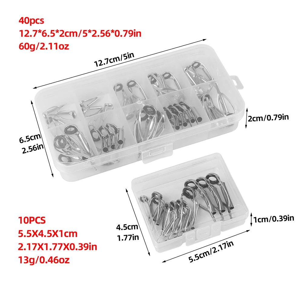 10/40pcs Kit Perbaikan Ujung J - Fishing Rod Guide Replacement ulasan dan harga